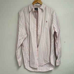 Ralph Lauren pink striped dress shirt